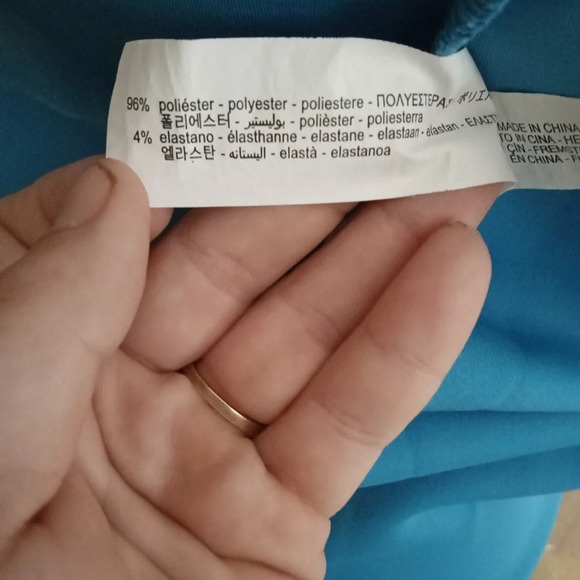 Zara Bustier Above The Knee Mini Bodycon Stretchy Dress Peacock Blue Size Small - Picture 7 of 7